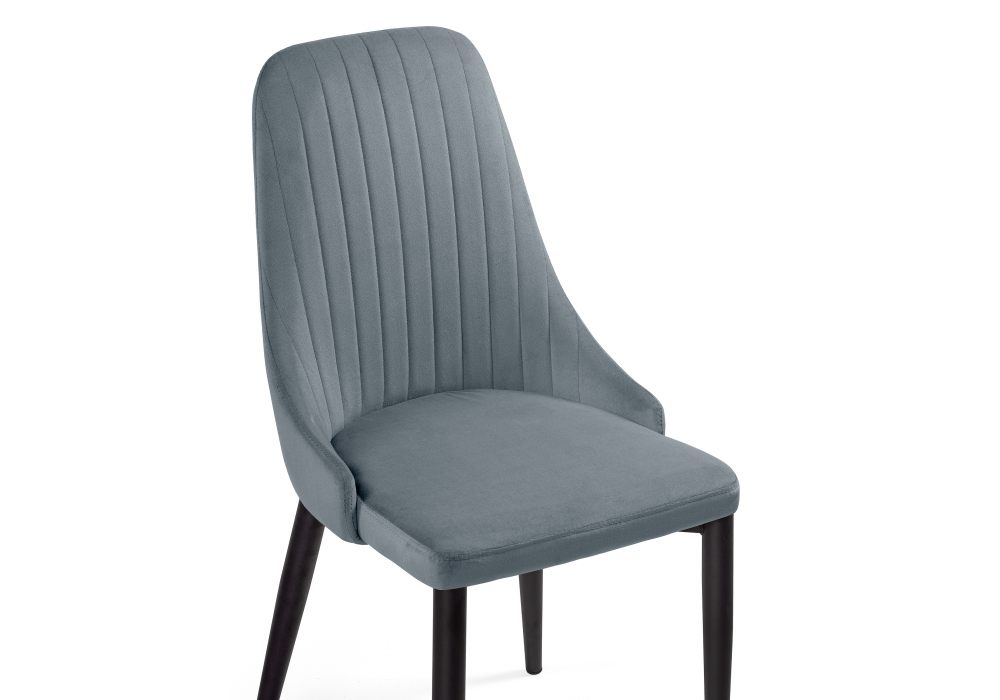 фото стул на металлокаркасе woodville kora gray / black 15097 | 220svet.ru