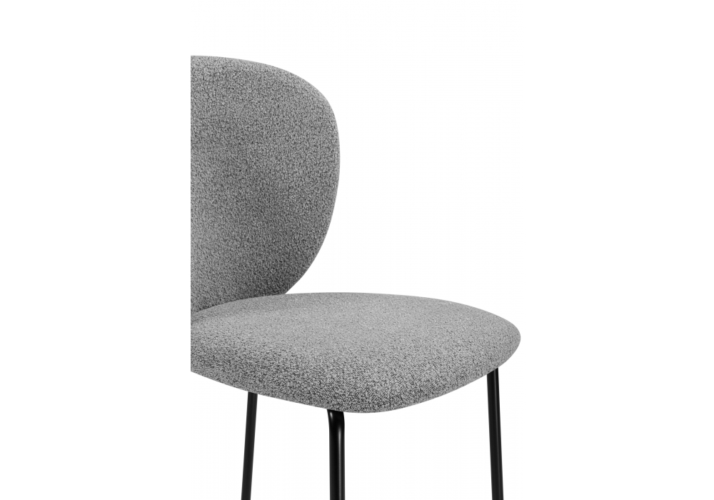фото стул на металлокаркасе woodville aramis букле серый / черный 15868 | 220svet.ru