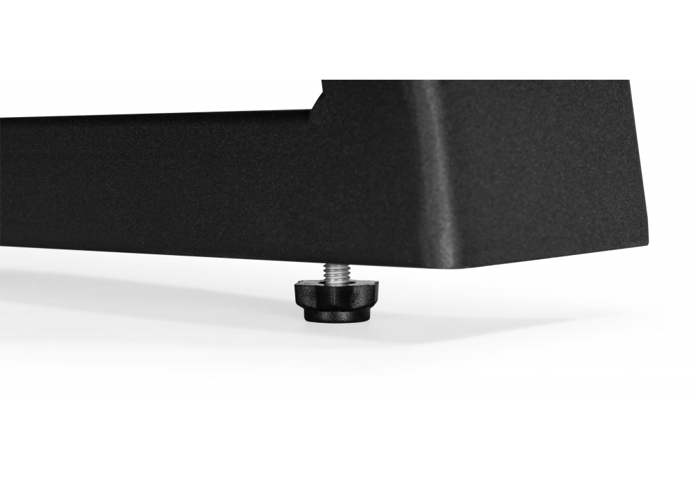 фото керамический стол раскладной 140(200)х80 woodville джек серый мрамор larka grey / черный 612901 | 220svet.ru