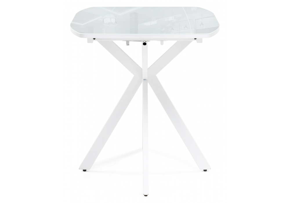 фото стол стеклянный  раскладной woodville тамаса белый 584296 | 220svet.ru