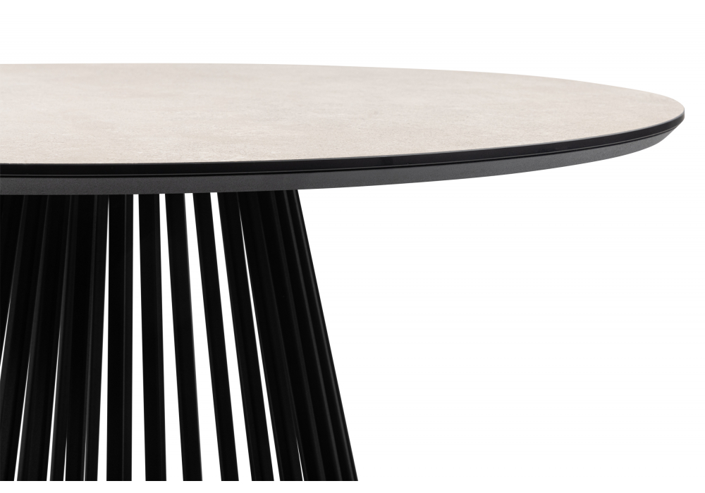 фото керамический стол woodville нэнси 110 avenue grey sahara / черный 625590 | 220svet.ru