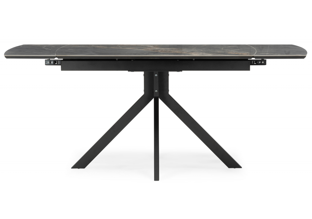 фото керамический стол woodville катчел 120(180)x80 nebula gold / черный 621187 | 220svet.ru