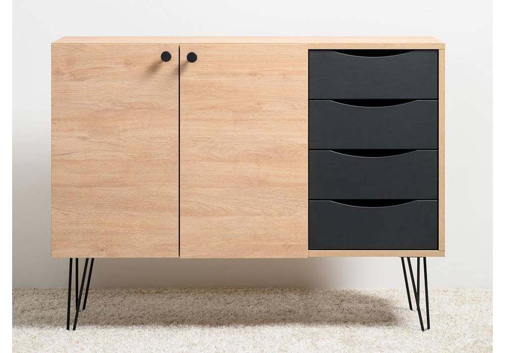 фото тумба woodville брюс 16.233 сантьяго / черный 601759 | 220svet.ru