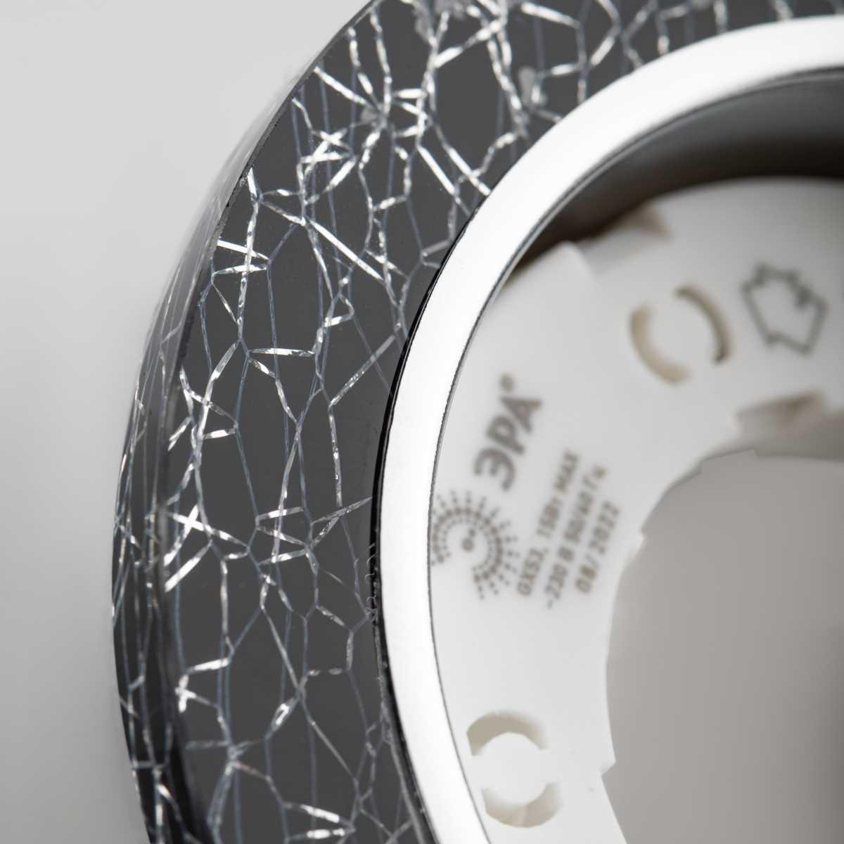 фото светильник встраиваемый cо светодиодной подсветкой эра dk ld51 wh/bk под лампу gx53 белый/черный б0057464 | 220svet.ru