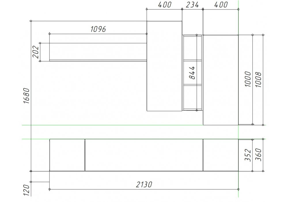фото гостиная woodville морти нм-001 серый шифер / матовый грин грей софт 583082 | 220svet.ru