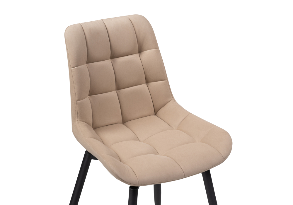 фото стул woodville челси крутящийся велюр бежевый / черный 520596 | 220svet.ru