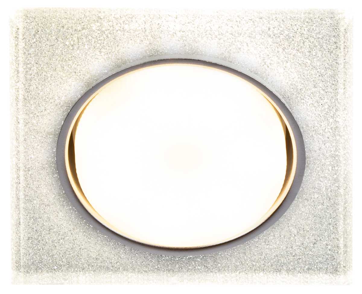 фото светильник встраиваемый cо светодиодной подсветкой эра dk ld50 ch/shsl под лампу gx53 хром/серебро б0057471 | 220svet.ru