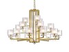 Миниатюра фото подвесная люстра newport 4412+6+3/c mat.gold м0071516 | 220svet.ru