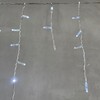 Миниатюра фото гирлянда бахрома с колпачком 4,9 x 0,5 м белая с мерцанием белого диода 220в, 195 led, провод прозрачный пвх, ip65 ltc pil200blwcap-10-2w | 220svet.ru