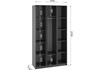 Миниатюра фото шкаф трехстворчатый woodville кассий 120 графит 679655 | 220svet.ru