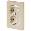 Миниатюра фото розетка эра arktik 16-2104-04 двойная с заземлением 2x2p+e schuko 16а-250в шампань б0070447 | 220svet.ru