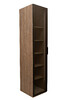 Миниатюра фото gd-10014/1-3 шкаф alto пенал c полками,цвет дуб урбан кофейный, дверцы стекло(тонир) 50*57*228.5см garda decor gd-10014/1-3(тонировка) | 220svet.ru