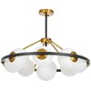 Миниатюра фото подвесная люстра lumina deco donzano ldp 8034-9 bk+wt | 220svet.ru
