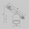 Миниатюра фото трековый магнитный светодиодный светильник maytoni alfa s tr132-2-7w4k-b | 220svet.ru
