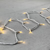 Миниатюра фото гирлянда нить 10м тепло-белая 220в, 100 led, провод белый каучук 2,3мм, ip65 ltc eco100-8-2ww | 220svet.ru