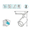 Миниатюра фото трековый светодиодный светильник gauss track light led tr074 | 220svet.ru