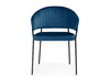 Миниатюра фото стул на металлокаркасе woodville лео синий (h-58) / черный 672327 | 220svet.ru