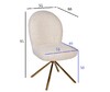 Миниатюра фото стул обеденный поворотный букле белый garda decor 30c-12390 | 220svet.ru