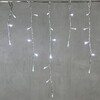 Миниатюра фото гирлянда бахрома 4,9 x 0,5 м белая 220в, 240 led, провод прозрачный пвх, ip54 ltc pil240-10-2w | 220svet.ru