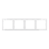 Миниатюра фото рамка пластиковая на 4 поста voltum s70 vls100401 (белый глянцевый) | 220svet.ru