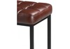 Миниатюра фото барный стул лофт кожзам мустанг браун / черный матовый | 220svet.ru