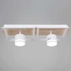 Миниатюра фото потолочный светильник reluce 19560-0.3-2+2 wh+wood | 220svet.ru