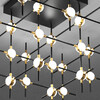Миниатюра фото потолочный светильник molecular 36 black/gold | 220svet.ru