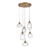 Миниатюра фото подвесная люстра lumion moderni 8439/6 латунь | 220svet.ru
