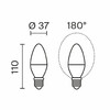 Миниатюра фото светодиодная лампа свеча 7вт 6500k e14 voltega candle 7w 3275 | 220svet.ru