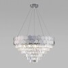 Миниатюра фото подвесная люстра eurosvet 10124/8 хром/прозрачный хрусталь strotskis smart | 220svet.ru