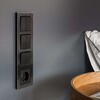 Миниатюра фото выключатель двухклавишный werkel черные матовый w1120008 | 220svet.ru