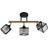 Миниатюра фото потолочная люстра на штанге reluce 01591-3.3-03b bk+fgd+wood | 220svet.ru