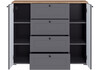 Миниатюра фото комод woodville опра 16.221 f серый графит / дуб золотой craft 676806 | 220svet.ru