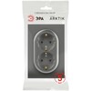 Миниатюра фото розетка эра arktik 16-2105-06 двойная с заземлением 2x2p+e schuko со шторками 16а-250в графит б0070459 | 220svet.ru