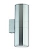 Миниатюра фото уличный настенный светильник ideal lux gun ap2 big alluminio | 220svet.ru