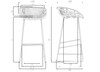 Миниатюра фото набор 2 шт стул барный dobrin frank lmzl-pp775a-n2-13380 | 220svet.ru