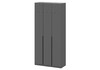 Миниатюра фото шкаф текстурный комплектация 2 woodville даиго с антресолью графит серый 676150 | 220svet.ru
