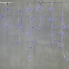 Миниатюра фото гирлянда бахрома 3,1 x 0,5 м синяя 220в, 150 led, провод прозрачный пвх, ip54 ltc pil150-10-2b | 220svet.ru