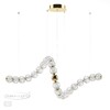 Миниатюра фото подвесная люстра линейная odeon light crystal 5008/92l золотой | 220svet.ru