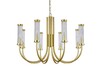 Миниатюра фото подвесная люстра newport 4558/c mat.gold м0071610 | 220svet.ru