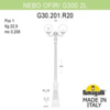 Миниатюра фото парковый фонарь fumagalli nebo ofir/g300 2l g30.202.r20.vxe27 | 220svet.ru