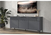 Миниатюра фото тв-тумба woodville иадама 3-ств. графит / графит софт 674704 | 220svet.ru