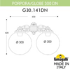 Миниатюра фото светильник уличный настенный fumagalli porpora/g300 g30.141.000.bxe27dn | 220svet.ru