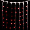 Миниатюра фото гирлянда занавес 2 x 2 м красный 220в, 400 led, провод прозрачный пвх, ip54 ltc pcl402-10-2r | 220svet.ru