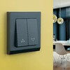 Миниатюра фото выключатель жалюзи werkel черные матовый w1124508 | 220svet.ru
