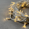 Миниатюра фото гирлянда нить 10м тепло-белая 220в, 100 led, провод белый каучук 2,3мм, ip65 ltc eco100-8-2ww | 220svet.ru