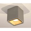 Миниатюра фото комплект накладного светильника ambrella light techno spot xs7842004 sgr/sgd серый песок/золото песок (c7842, n7704) | 220svet.ru