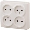 Миниатюра фото розетка эра 4х2p 16a 250v 11-2210-02 б0020707 | 220svet.ru