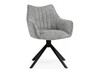 Миниатюра фото стул на металлокаркасе поворотный woodville denever gray / black 15836 | 220svet.ru