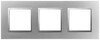 Миниатюра фото рамка для розеток и выключателей эра elegance 14-5013-03 classic, на 3 поста, алюминий б0060583 | 220svet.ru